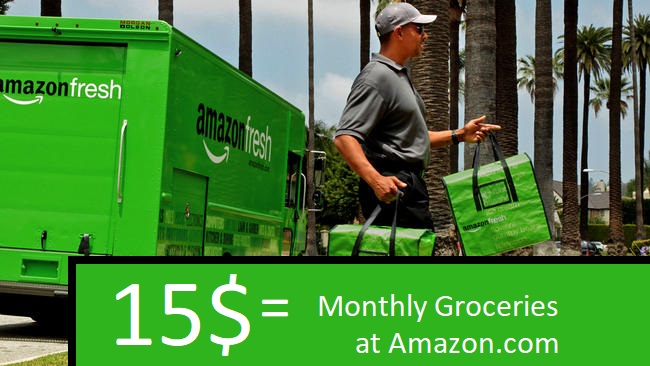 Amazon Fresh delivers unlimited grocery for only 15$ per month - Amazon fresh 15$ - 14.99$ - 2018 - Deal - TrendMut