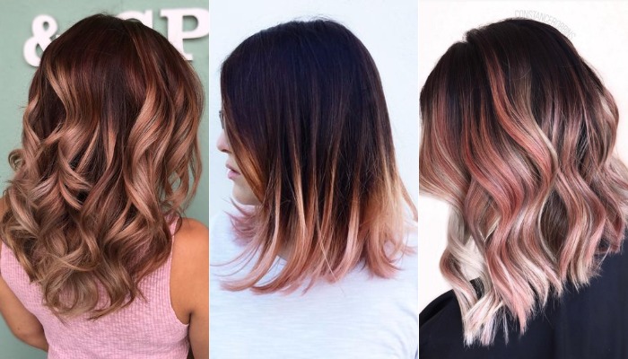 rose gold hair - best hair color trends for 2018