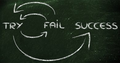 cope with failure - fail, try, succeed