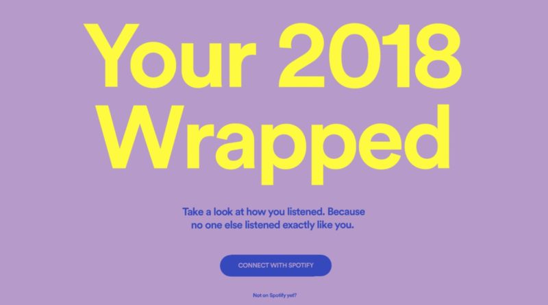 Spotify Wrapped 2018 website