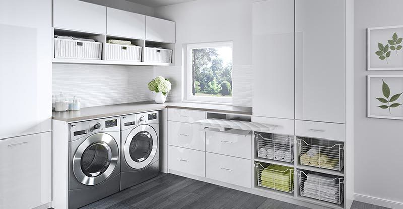 glass cabinet uses in laundry room